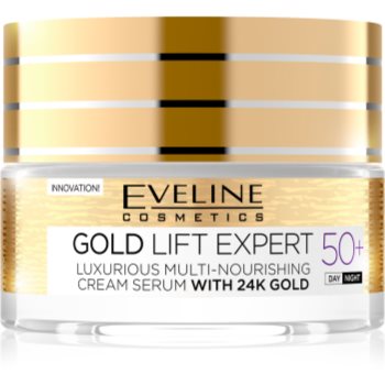 Eveline Cosmetics Gold Lift Expert crema anti rid de zi si de noapte 50+ - imagine 2